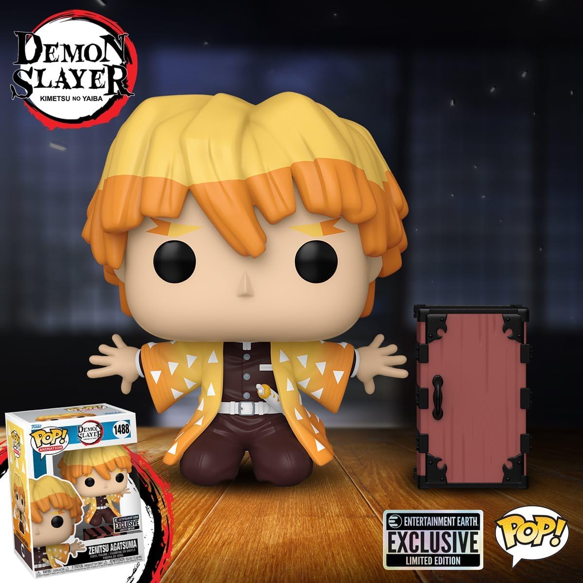 Demon Slayer Zenitsu with Box Pop #1488 Exclusivo