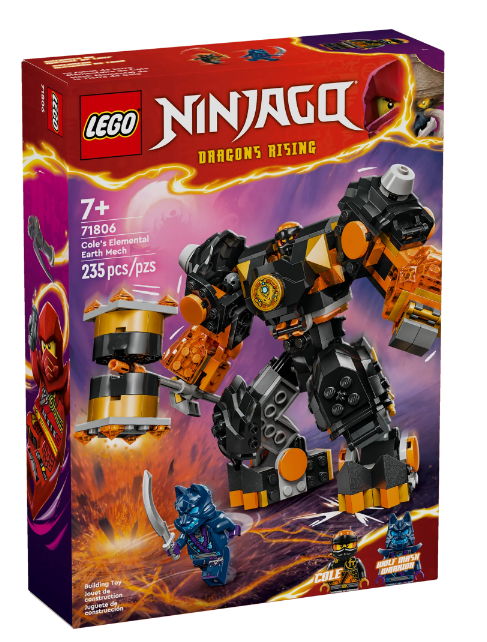 Lego71806 Ninjago Cole’s Elemental Earth Mech Mini Ninja