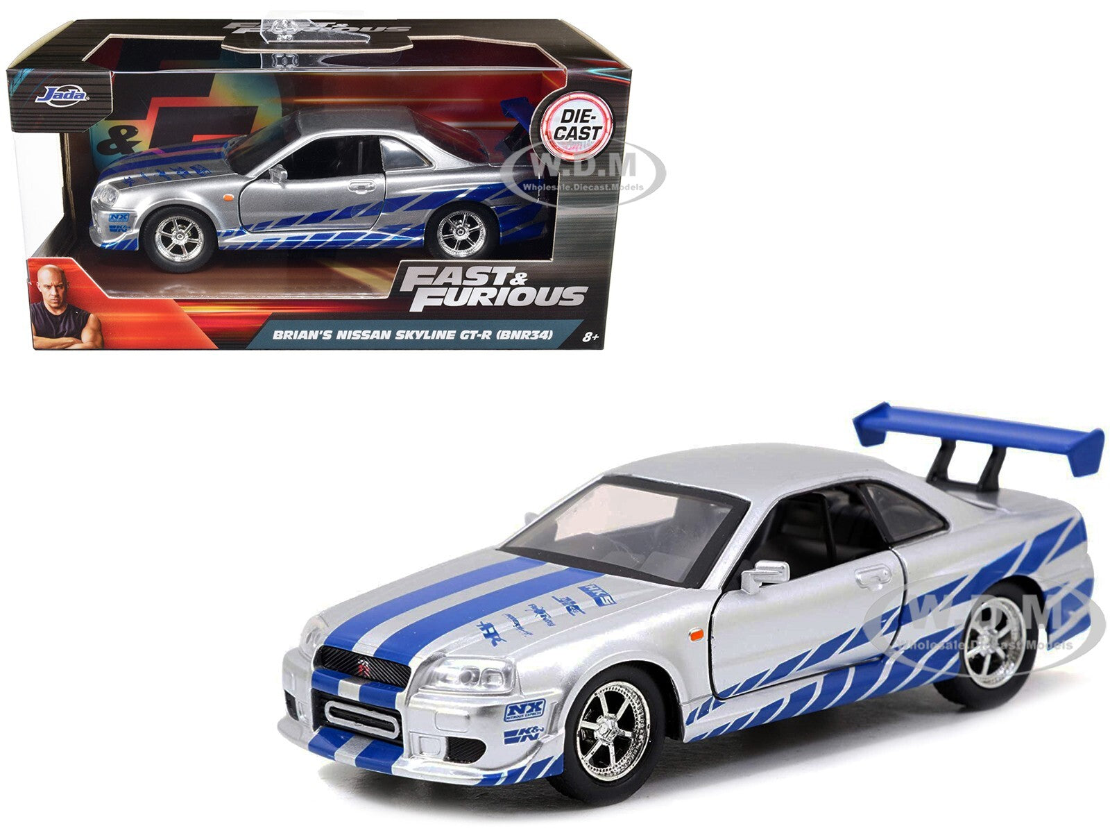 Fast & Furious Brian's Nissan Skyline GT-R (R34)-Caja detalle