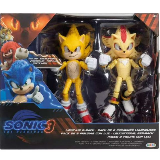 Sonic 3 The Hedgehog Super Sonic & Super Shadow 2 pack