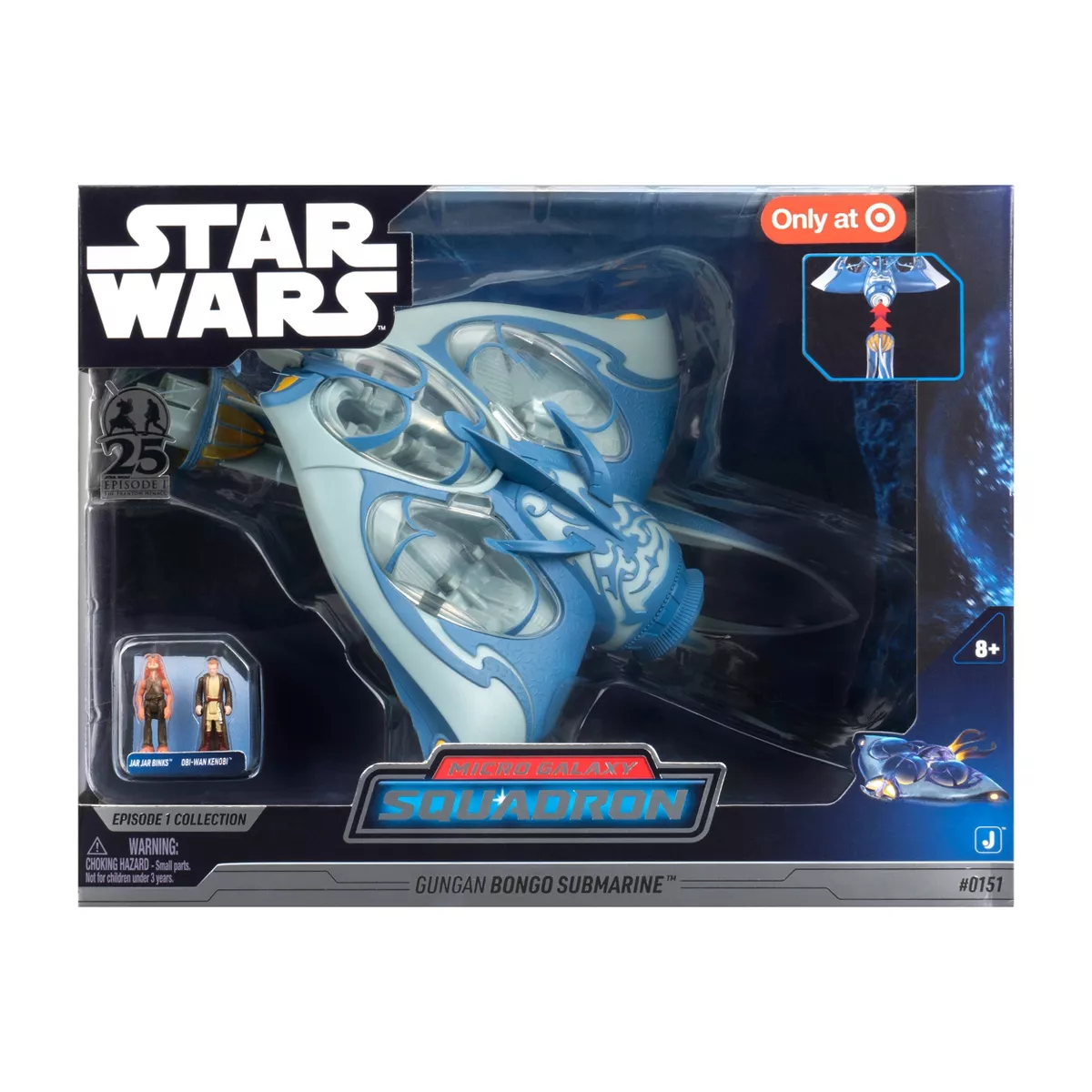 Star Wars Micro Galaxy Squadron Gungan Bongo Submarine and Mini Figure Set (Target Exclusive)