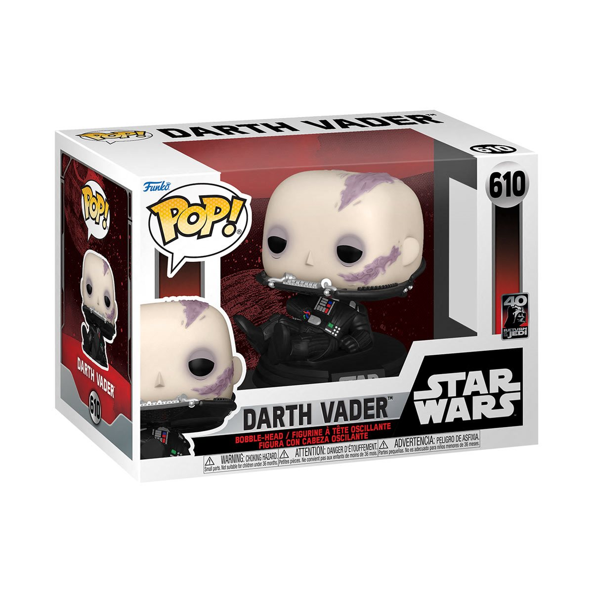 Star Wars: RotJ 40th Vader (unmasked) Pop #610