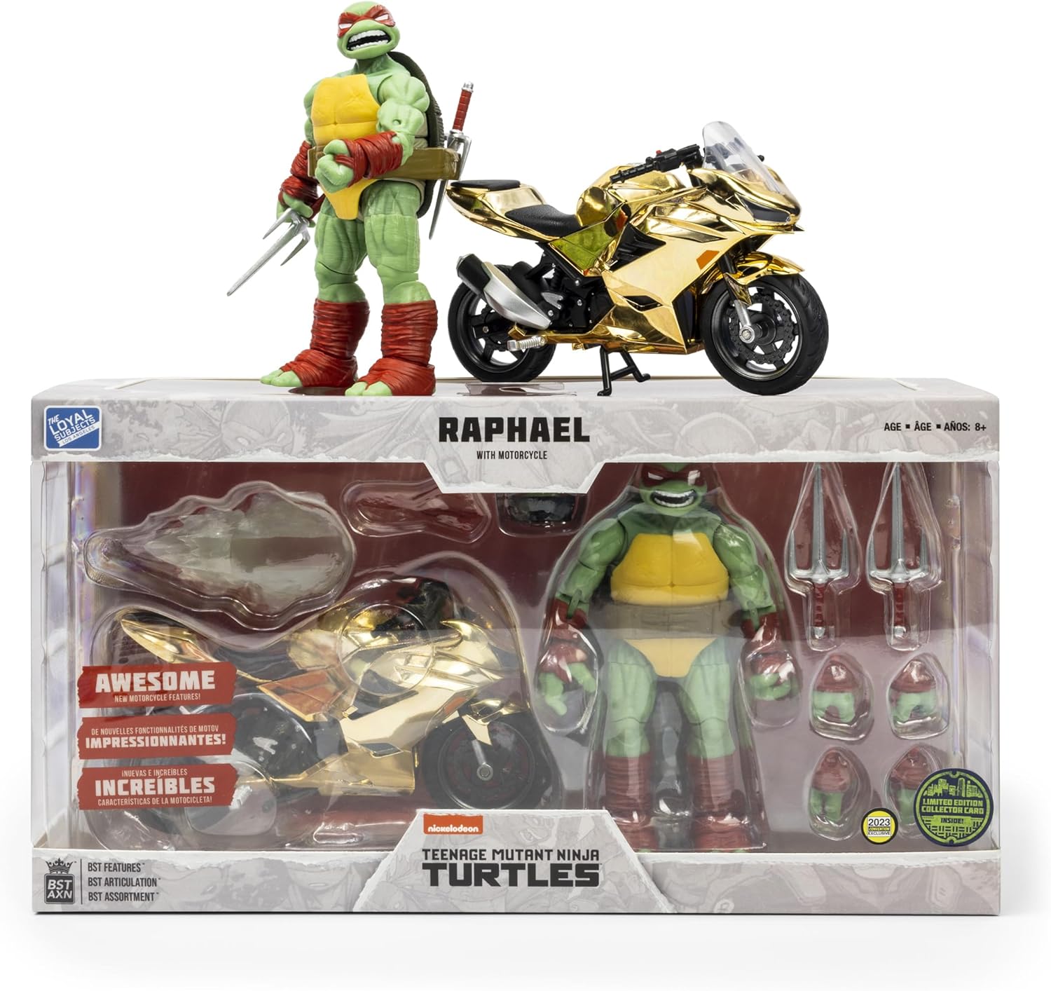 The Loyal Subjects TMNT Raphael with Motorcycle Deluxe Box - Caja Detalle