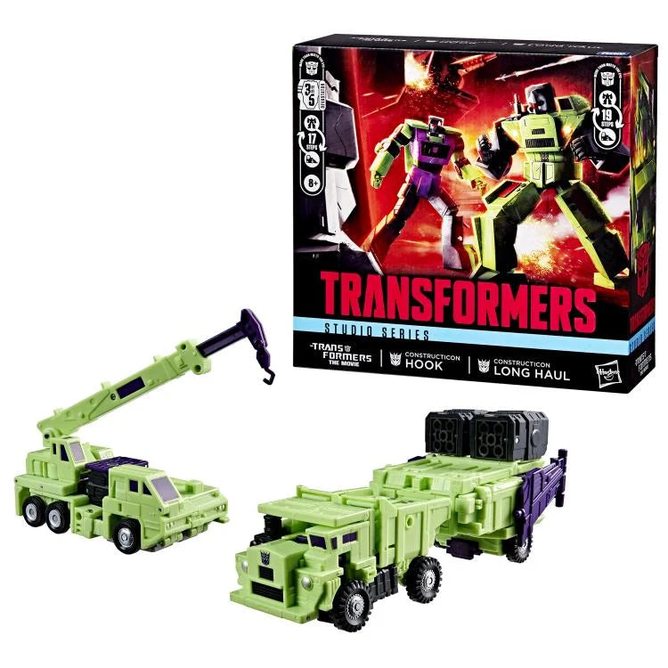 Transformers Studio Series Constructicon Hook & Constructicon Long Haul-Caja detalle