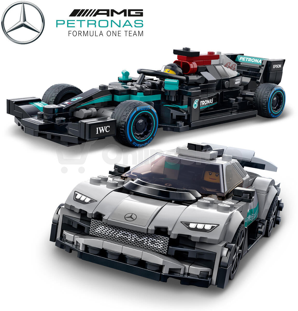 Lego 76909  Speed Champions Mercedes-AMG F1 W12 E Performance & Mercedes-AMG Project One